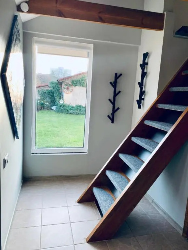 Two story tiny house with private entry