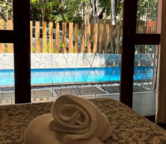 Deluxe Apartment with balcony and with pool view