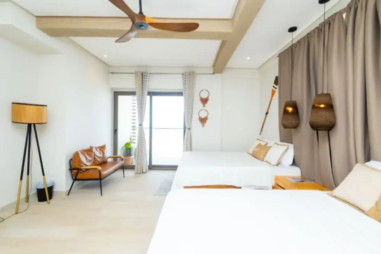 Superior Twin room with balcony and with sea view
