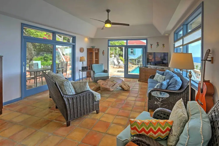 St Thomas Cliffside Villa With Pool & Hot Tub!