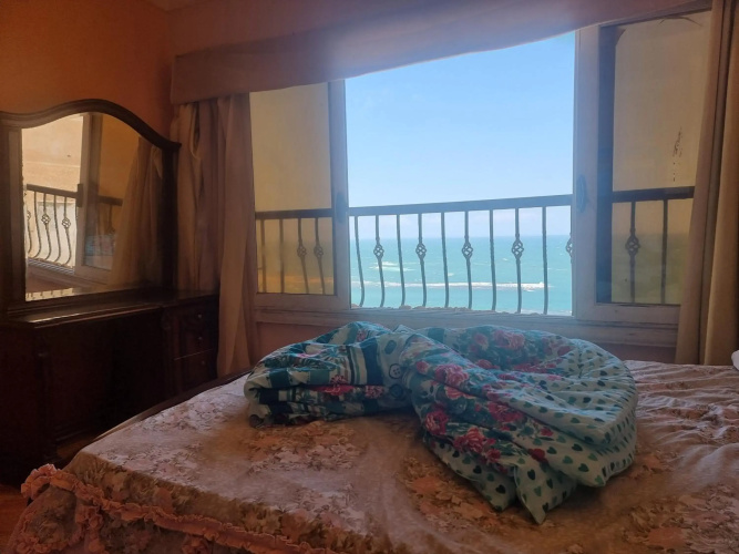 Panoramic Sea View Flat miami FAMILY ONLY شقة فندقية بانورما بشاطئ ميامي الاسكندرية صف اول مباشر علي بحر