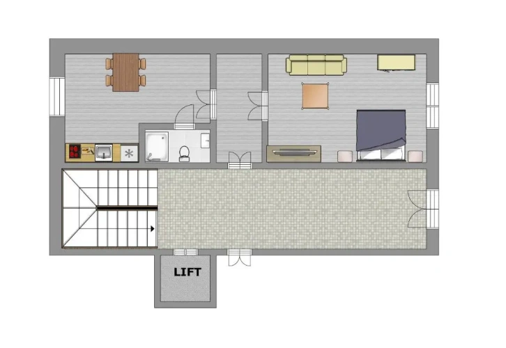 1 Bedroom Double Apartment