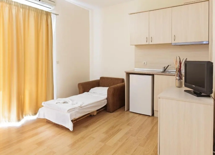 Studio with balcony