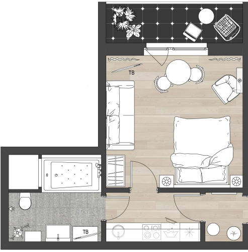 Фотография номера квартиры Апартаменты на Свердловском проспекте 8В