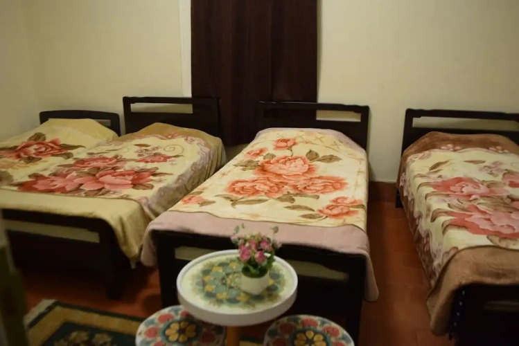 Bed in Dorm with balcony