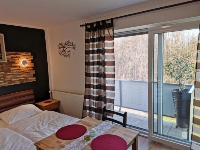 Studio with balcony and with view