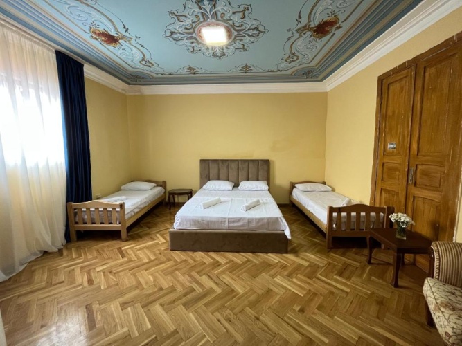 Bed in Dorm with balcony