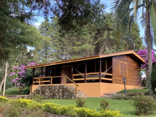 Chalet with balcony