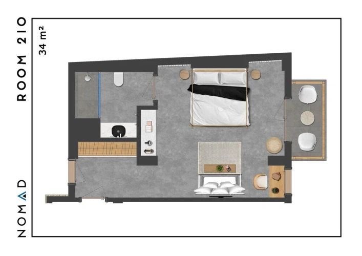 Deluxe Double room with balcony and with partial sea view