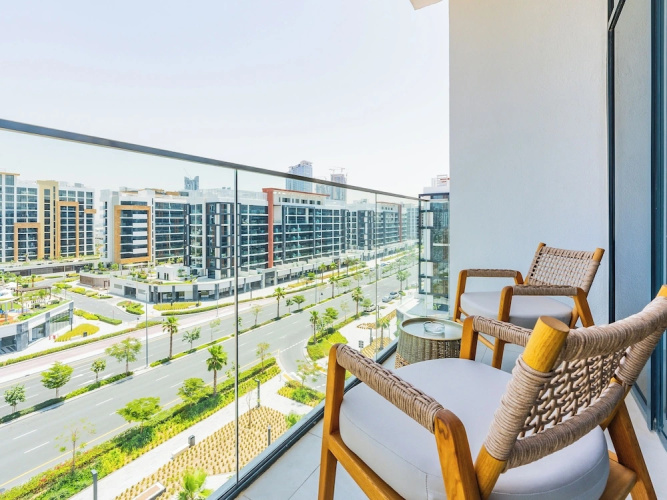 Condo With Burj Khalifa View In City
