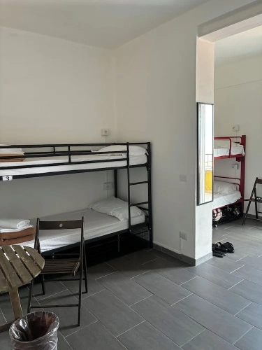 Bed in Dorm (female dorm) with balcony