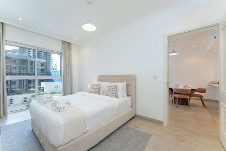 Double Apartment with balcony and with pool view