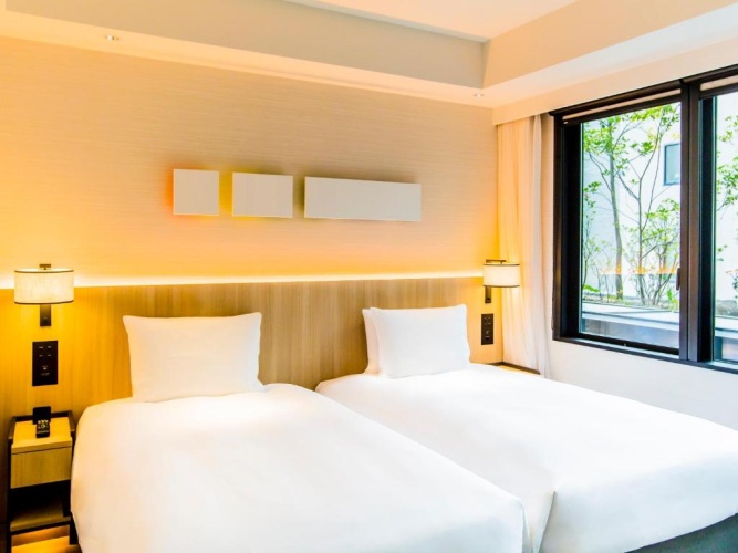 Twin room with garden view