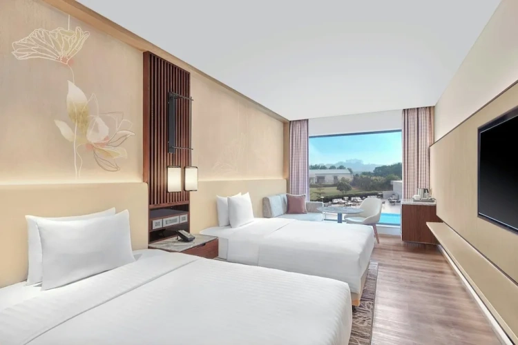 Deluxe Twin room with pool view