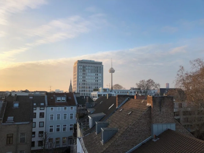 Studio with city view