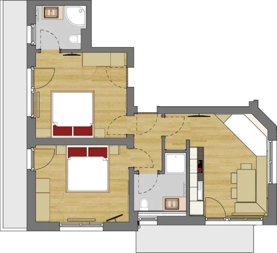 2 Bedrooms Apartment