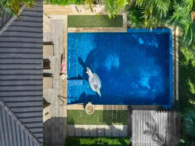 Double Villa with balcony and with garden view