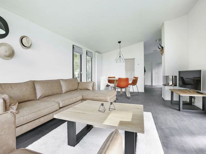 Modern Chalet With a Smart TV Near Forest