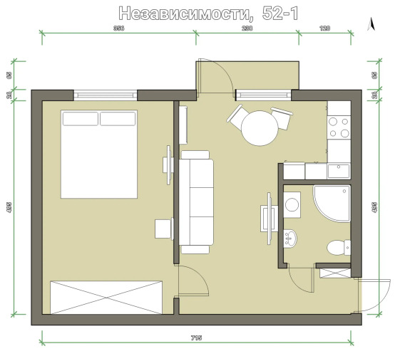 Фотография номера квартиры Апартон на проспекте Независимости 52