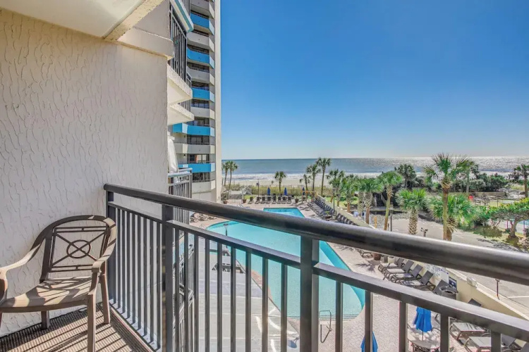 Access to Pool, Beach: Ocean-view Myrtle Beach Apt