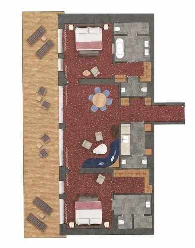 2 Bedrooms Prestige Suite with balcony