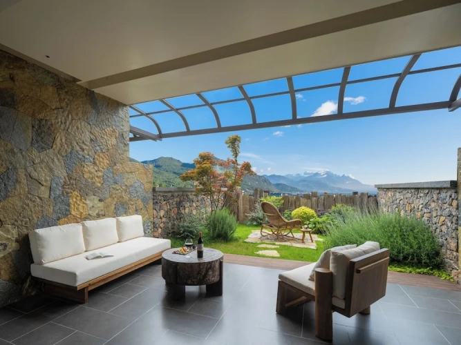 Standard Twin room with mountain view