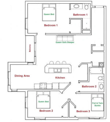 3 Bedrooms Deluxe room