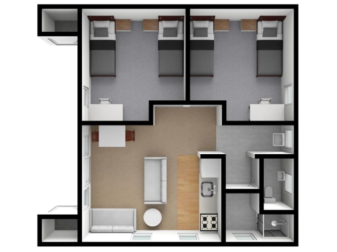 2 Bedrooms Apartment