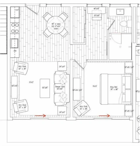 Apartment with balcony