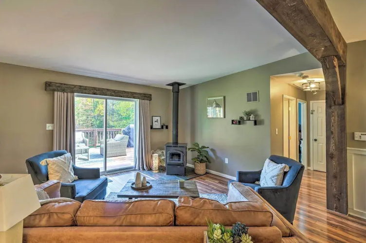 Game Room & Spacious Yard: 10-acre Catskills Home!