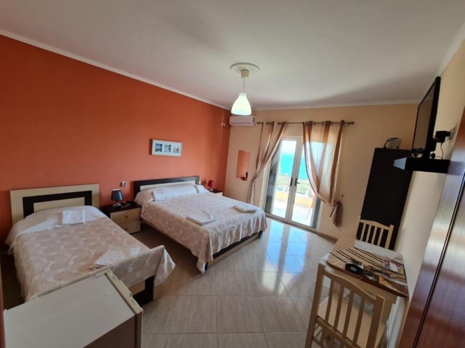 Standard Triple room with balcony and with sea view