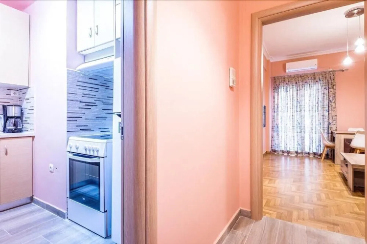 Bright flat in front of Acropolis metro