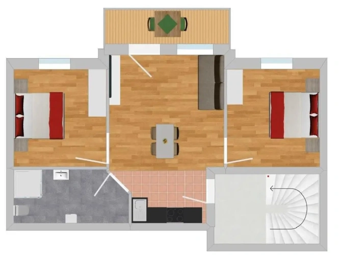 2 Bedrooms Apartment