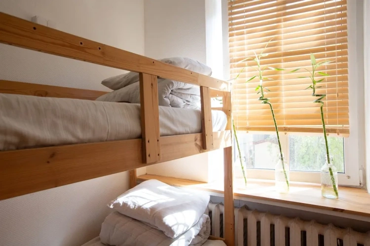 Bed in Dorm (female dorm) with view