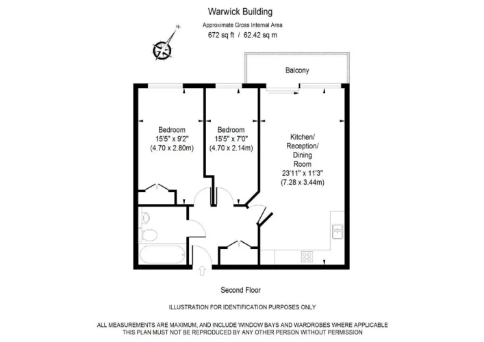 2 Bedrooms Apartment with balcony and with view