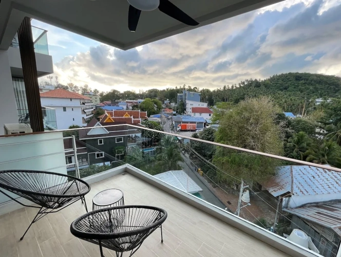 Luxury Double Apartment with balcony and with mountain view
