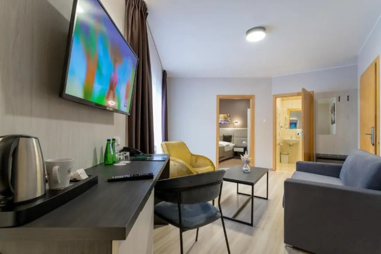 Studio with balcony and with view