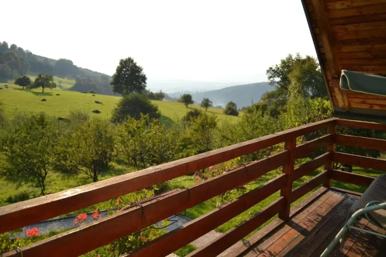 Cottage with balcony and with view