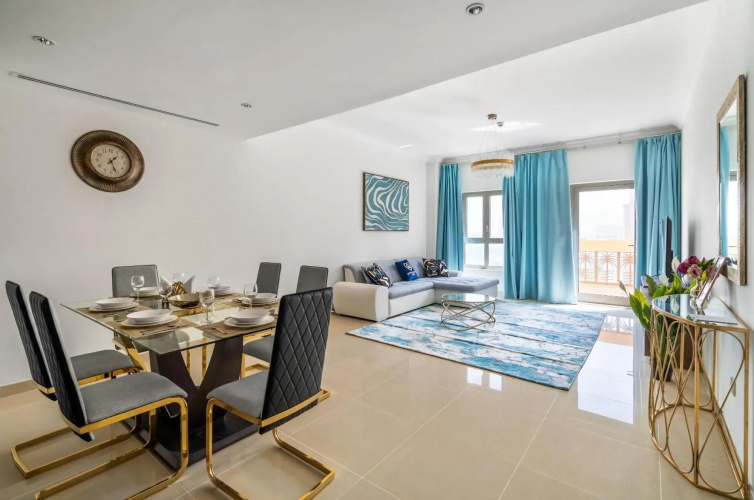 Bright 1bd 110m2 in Palm. Pool, Gym, Beach,Parking