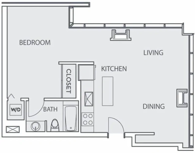 1 Bedroom Apartment with balcony