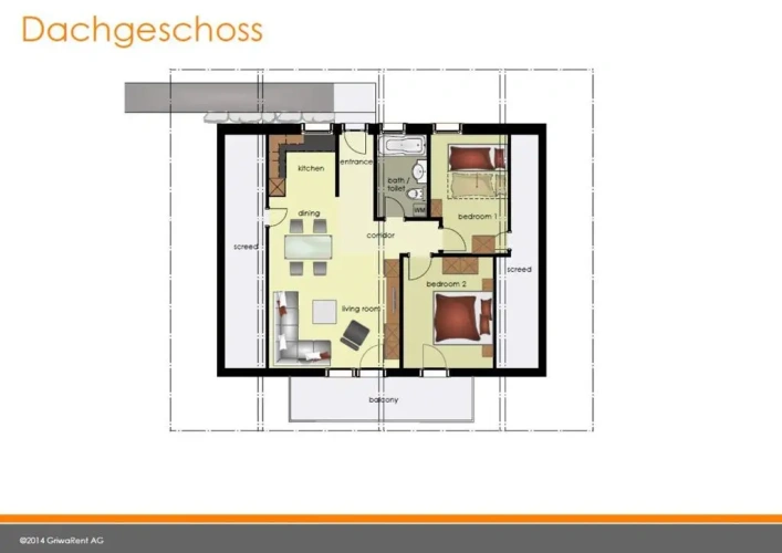 2 Bedrooms Apartment
