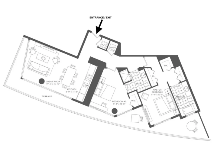 2 Bedrooms Superior room with balcony and beachfront