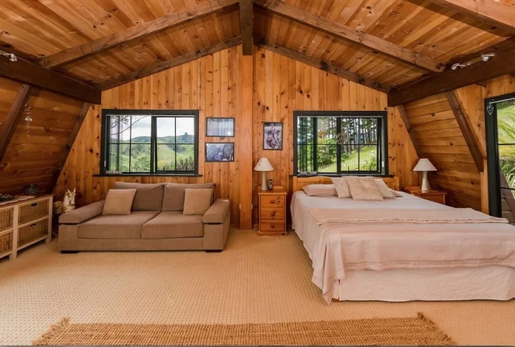 Chalet with balcony
