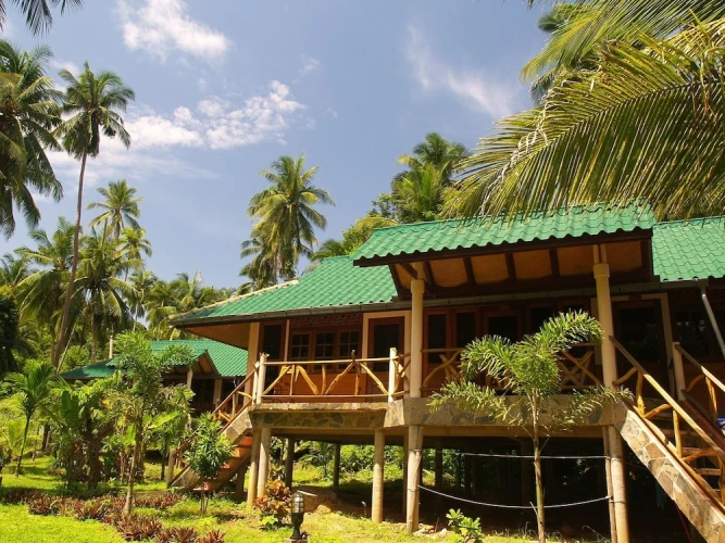Chalet with balcony