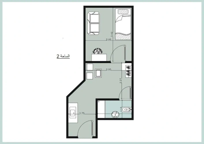1 Bedroom Double Apartment