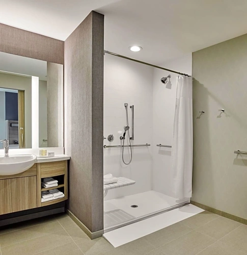 Accessible Roll-In-Shower Double Suite