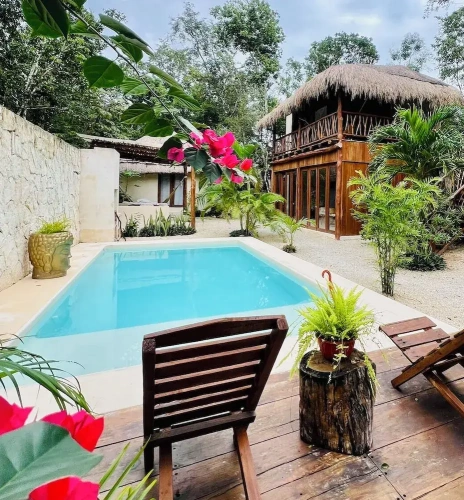 Deluxe Double room with balcony and with pool view