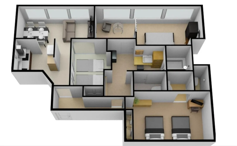 Guest rooms