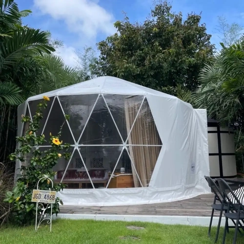 Family Tent with garden view