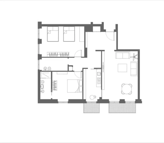 Apartment with balcony